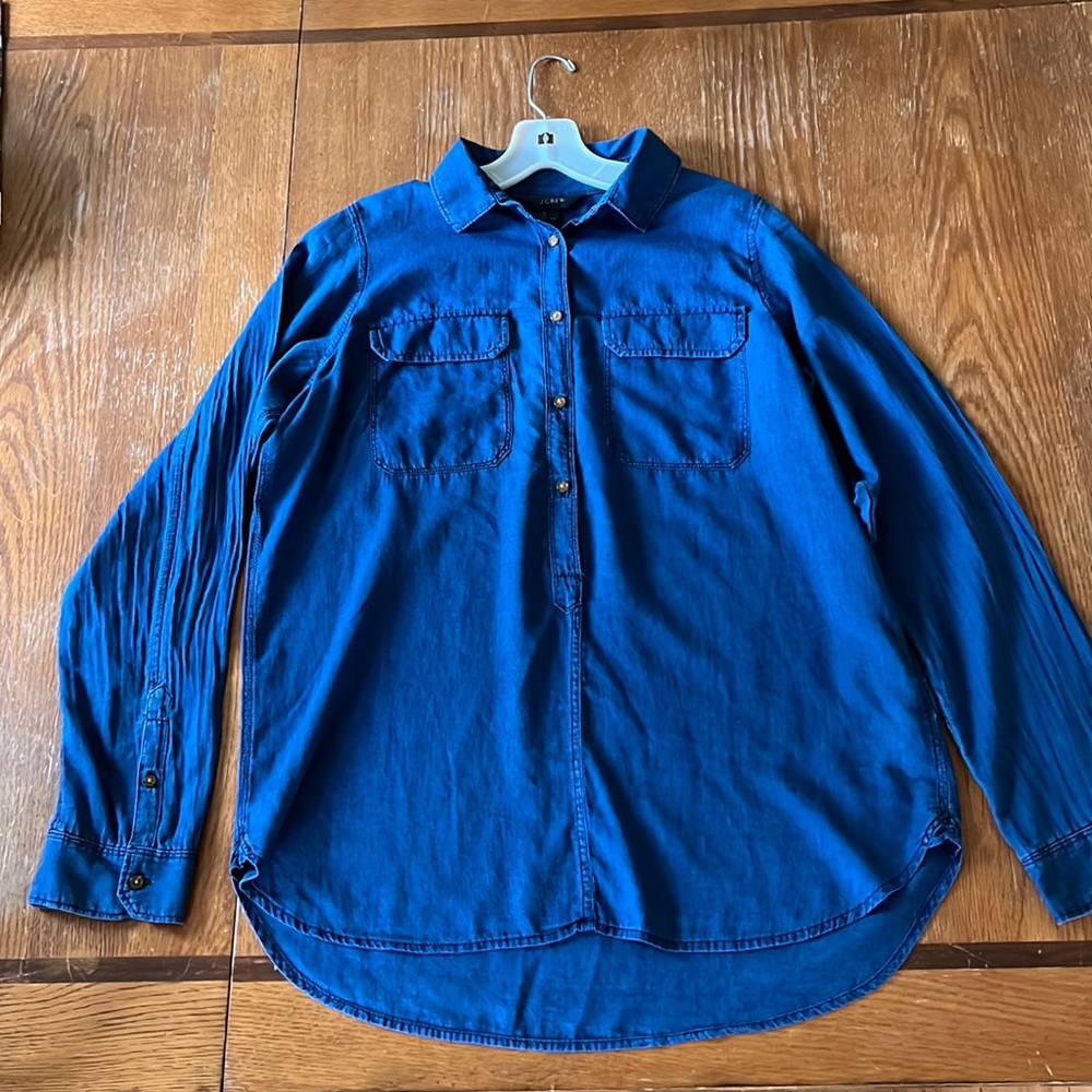 J Crew cotton popover top size 10 tall